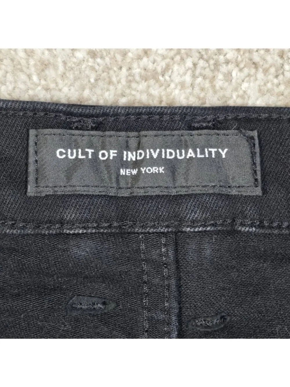 Cult of Individuality Jeans Punk Super Skinny Studded 622A1-SSO4V Black 30x32